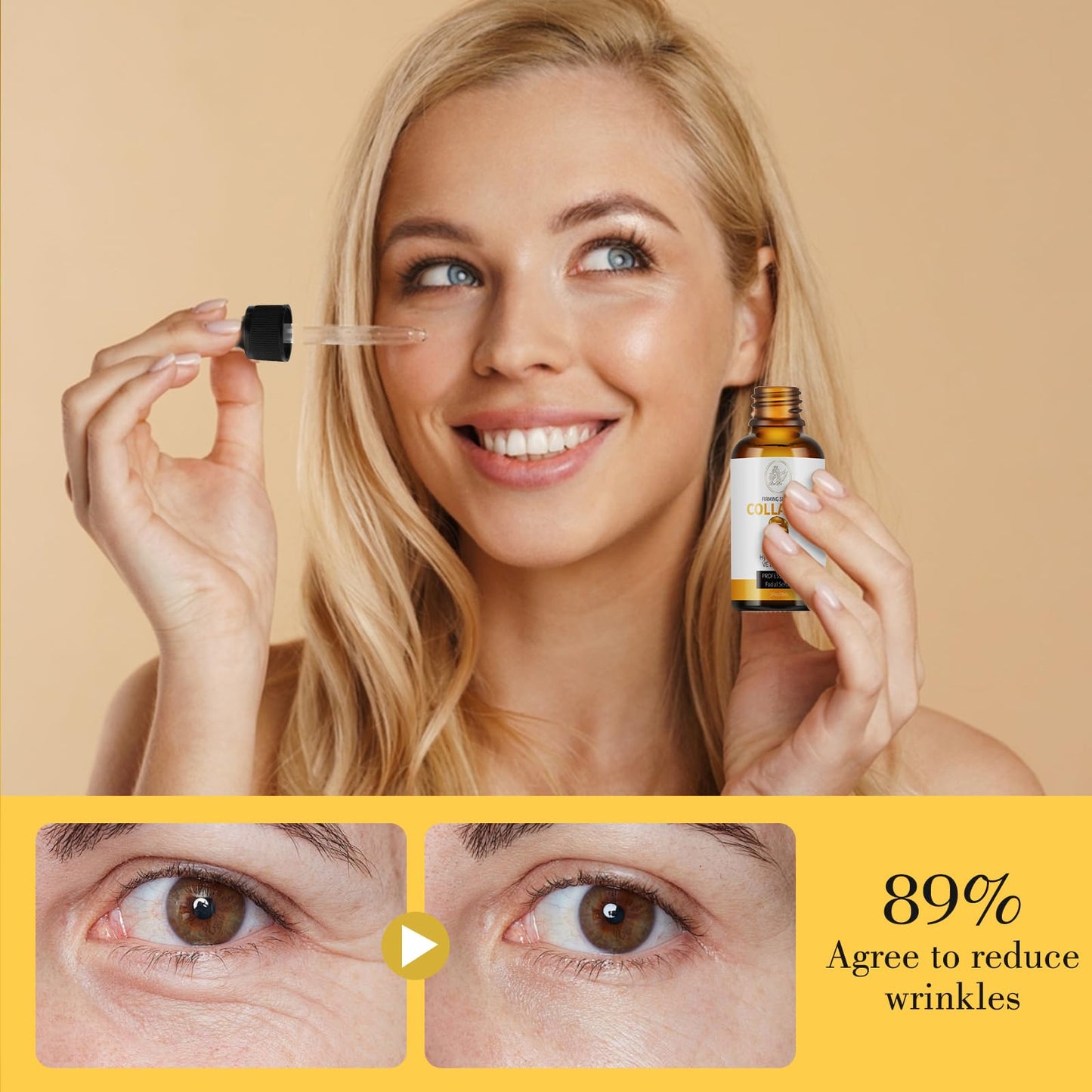 RaNa Facial Serum. Collagen Hyaluronic Acid with Vitamin E, Lifting, Moisturizer, Whitening, Nourishing